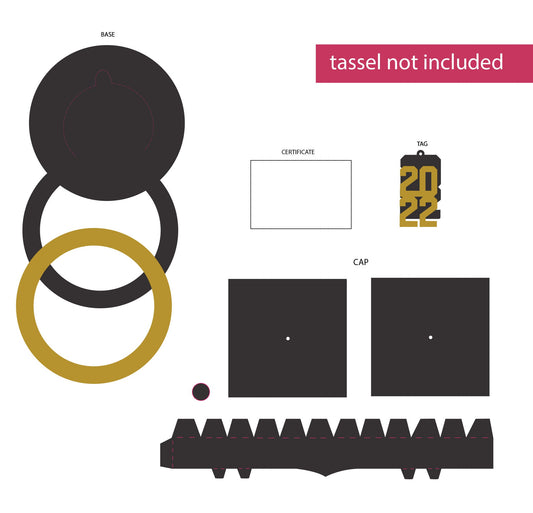 Graduations DIGITAL FILE Candy Holder / Dome size 8cm *dashed lines to open for sweets*