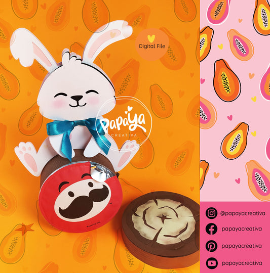 Cut File Adorable Bunny for Candy Holder and Pringles ( does not include pringle decoration)