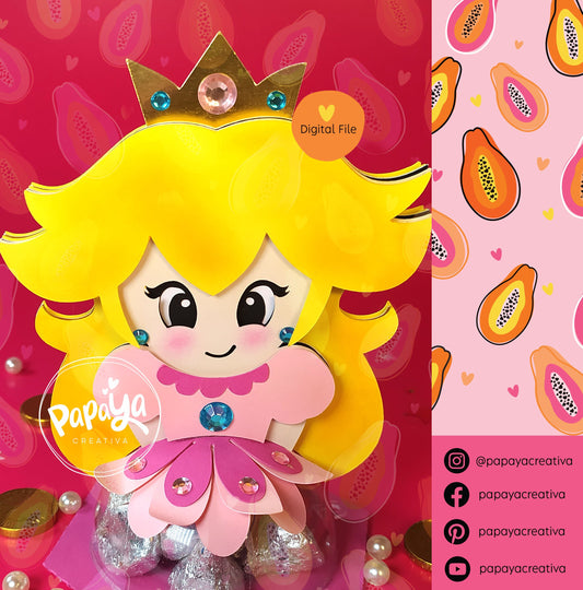 Princess P DIGITAL FILE Candy Holder / Dome Size 8cm / Flower Open and close system