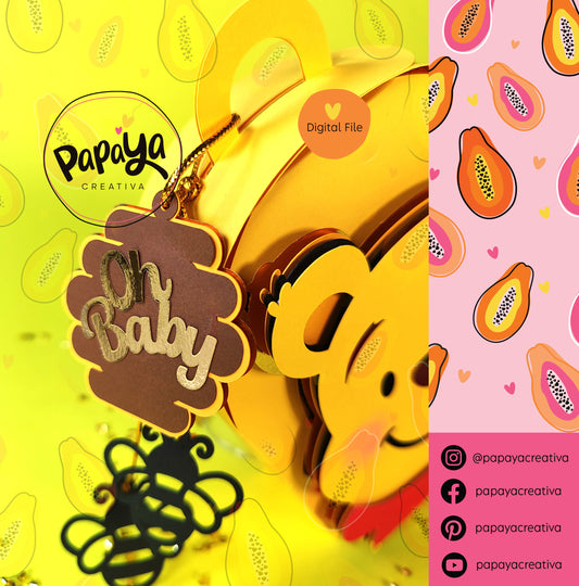 Winnie decorative tags DIGITAL FILE (does not include lunch box file)