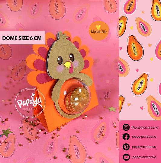 Cut File Candy Holder & Card Thanksgiving Day / Dome size 6cm