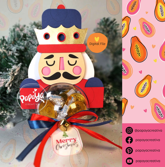 Nutcracker Candy Holder (Digital File) SVG/ STUDIO Format / Ball 8cm