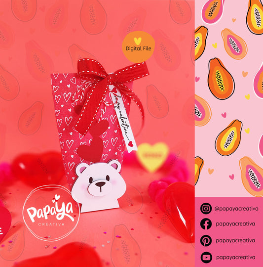 Lovely Set Polar Bear/ Candy holder & Box/ Dome size 8cm