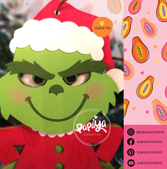 Mr. G Xmas Ball (Digital File) SVG/ STUDIO Format / Candy Holder/ Ball 8cm/ Christmas Theme