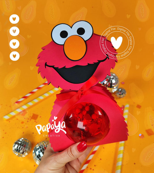 Red Monster DIGITAL FILE Ornament Holder "Ball size 8cm"