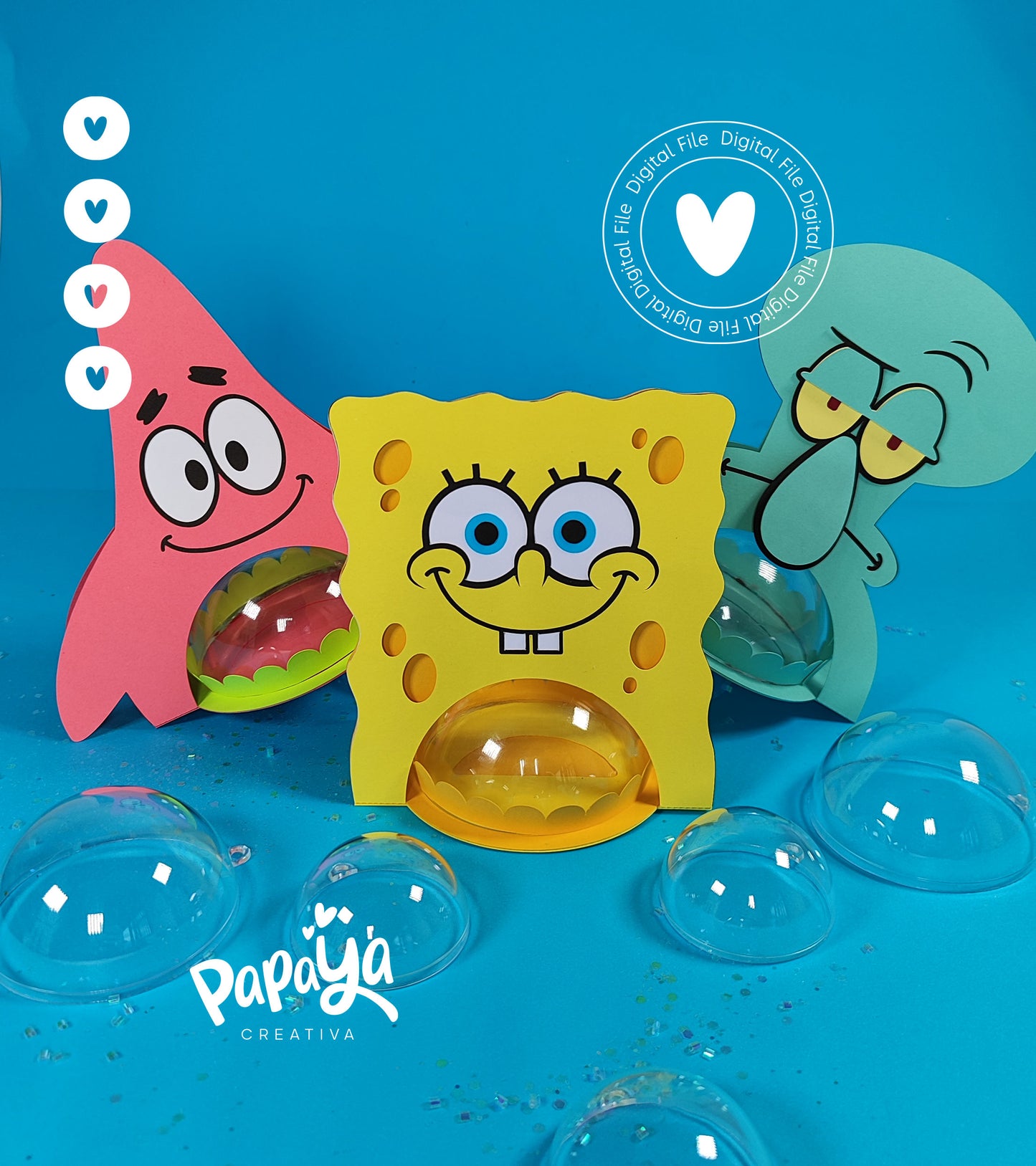 Bob & Friends DIGITAL FILE Candy Holder /dome size 8cm *open and close system*