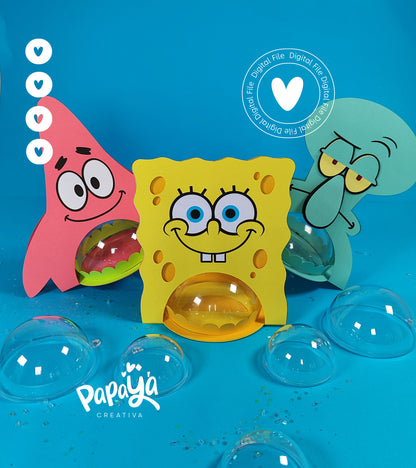 Bob & Friends DIGITAL FILE Candy Holder /dome size 8cm *open and close system*