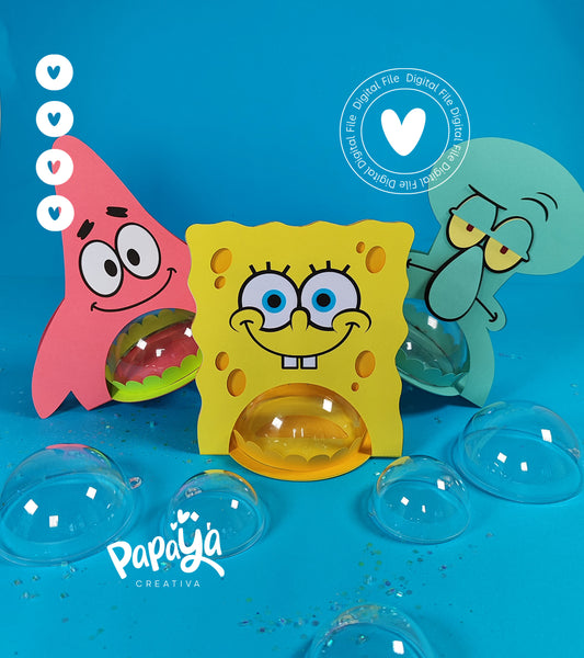 Bob & Friends DIGITAL FILE Candy Holder /dome size 8cm *open and close system*
