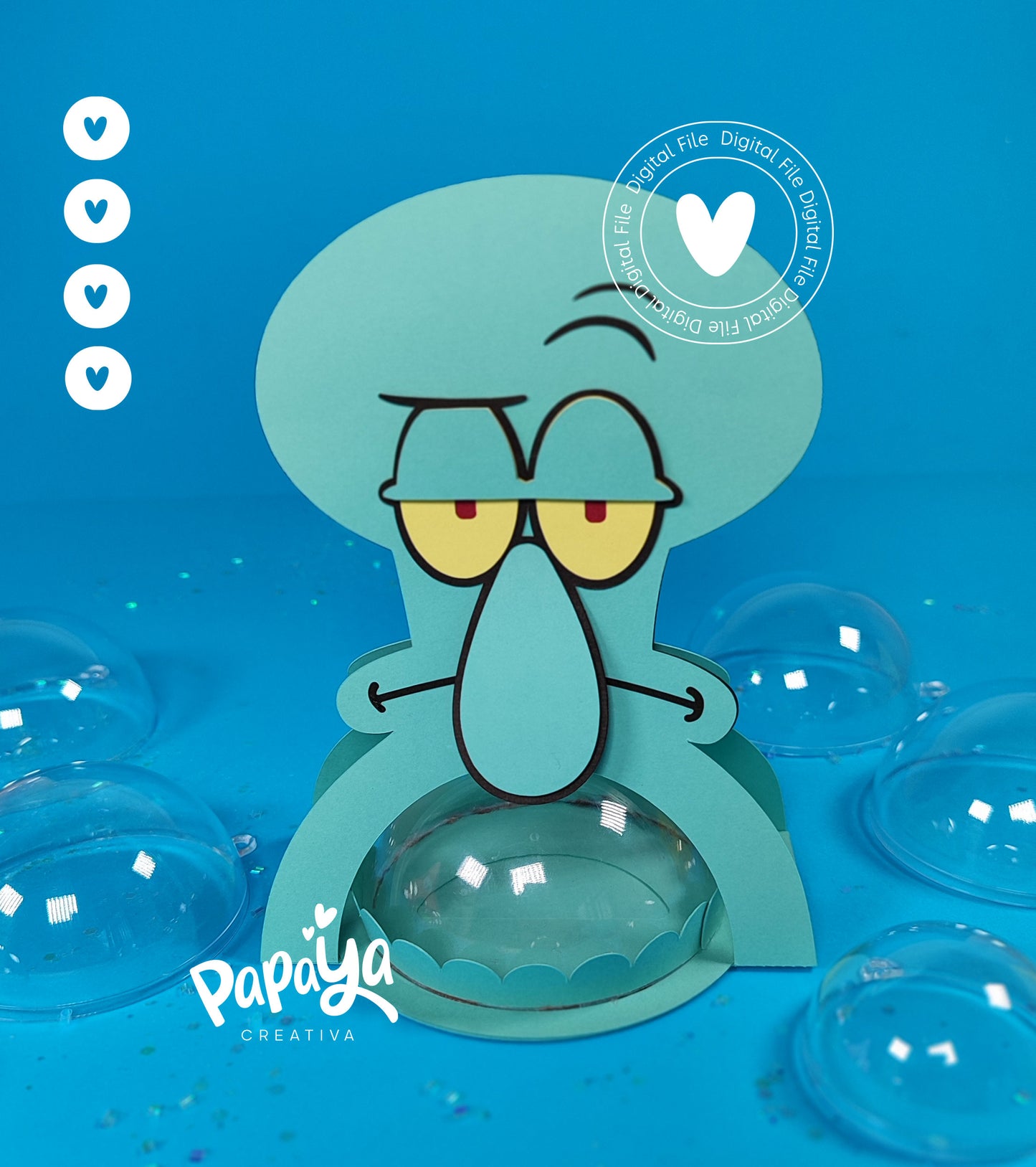 Bob & Friends DIGITAL FILE Candy Holder /dome size 8cm *open and close system*