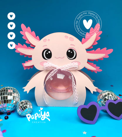 Axololt Candy Holder Digital File (SVG/STUDIO) Dome size 8cm