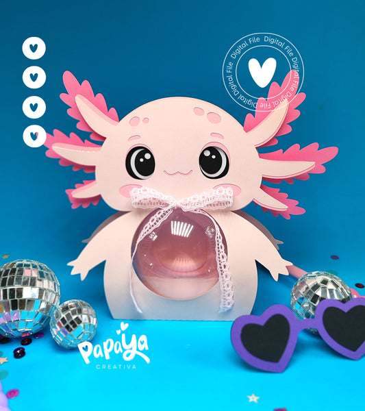 Axololt Candy Holder Digital File (SVG/STUDIO) Dome size 8cm