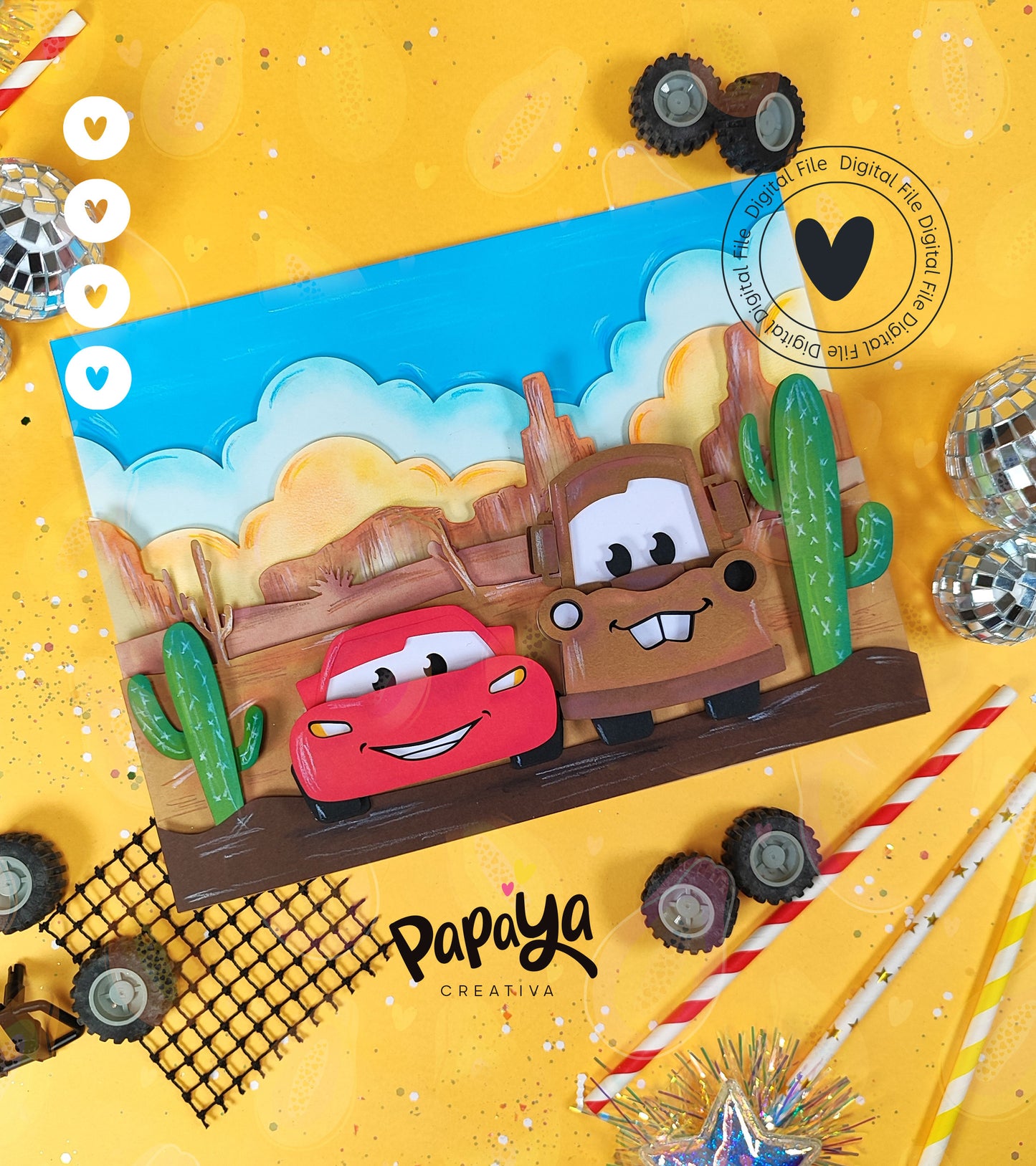 Cars Characters and Background (DIGITAL FILE)