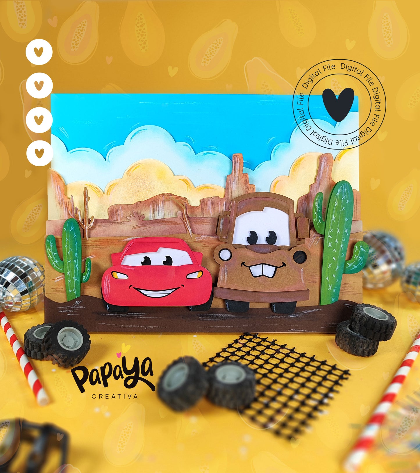 Cars Characters and Background (DIGITAL FILE)