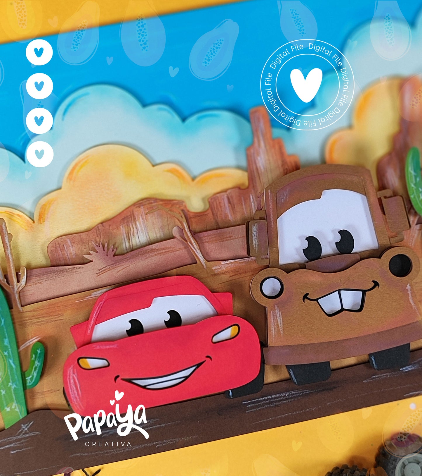 Cars Characters and Background (DIGITAL FILE)