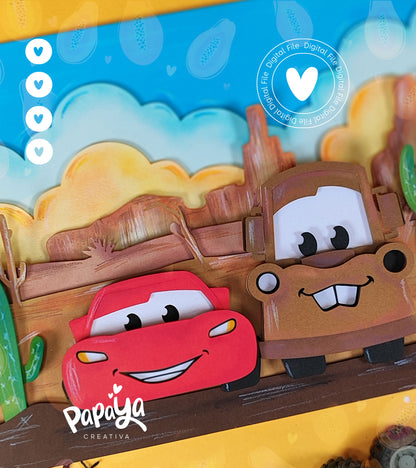 Cars Characters and Background (DIGITAL FILE)