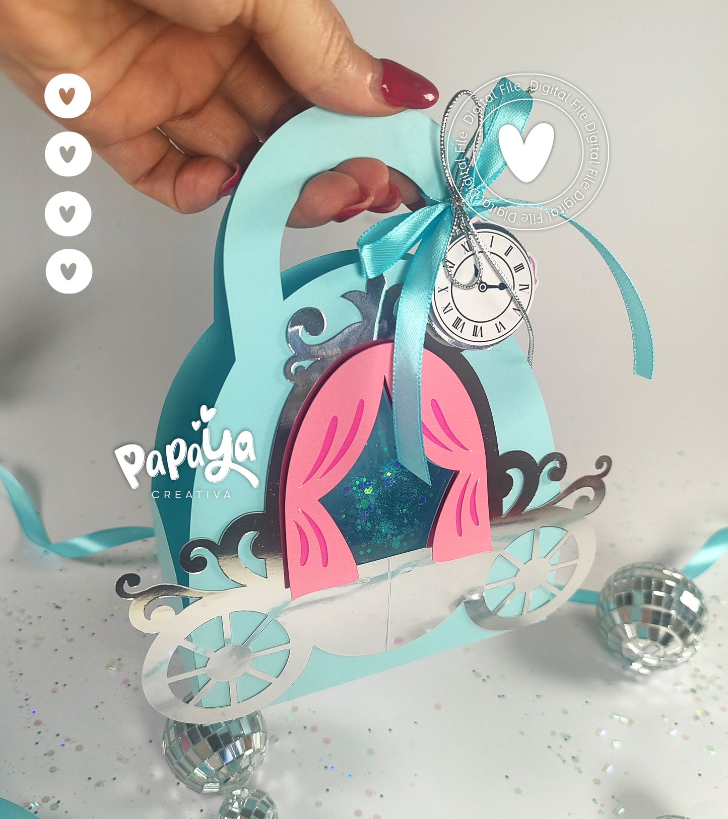 Cinderella's carriage Bag DIGITAL FILE (svg/studio)