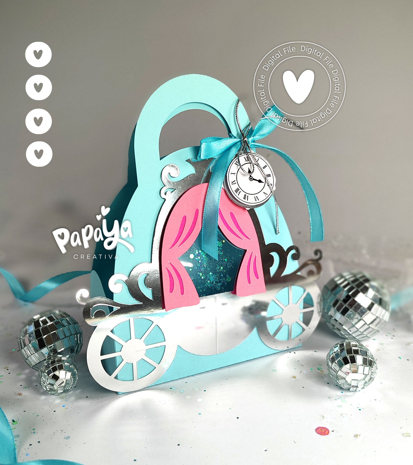 Cinderella's carriage Bag DIGITAL FILE (svg/studio)