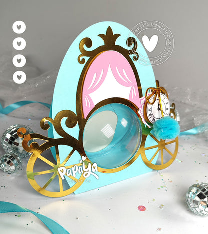 Cinderella's Carriage Candy Holder Digital File (SVG/STUDIO) Dome size 8cm