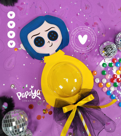 Coraline Candy Holder (DIGITAL FILE)Dome size 8cm/ Open and close system
