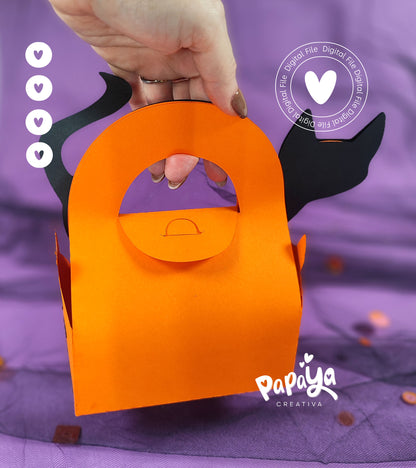 Black Cat Candie holder + Box Set (DIGITAL FILE) svg/studio