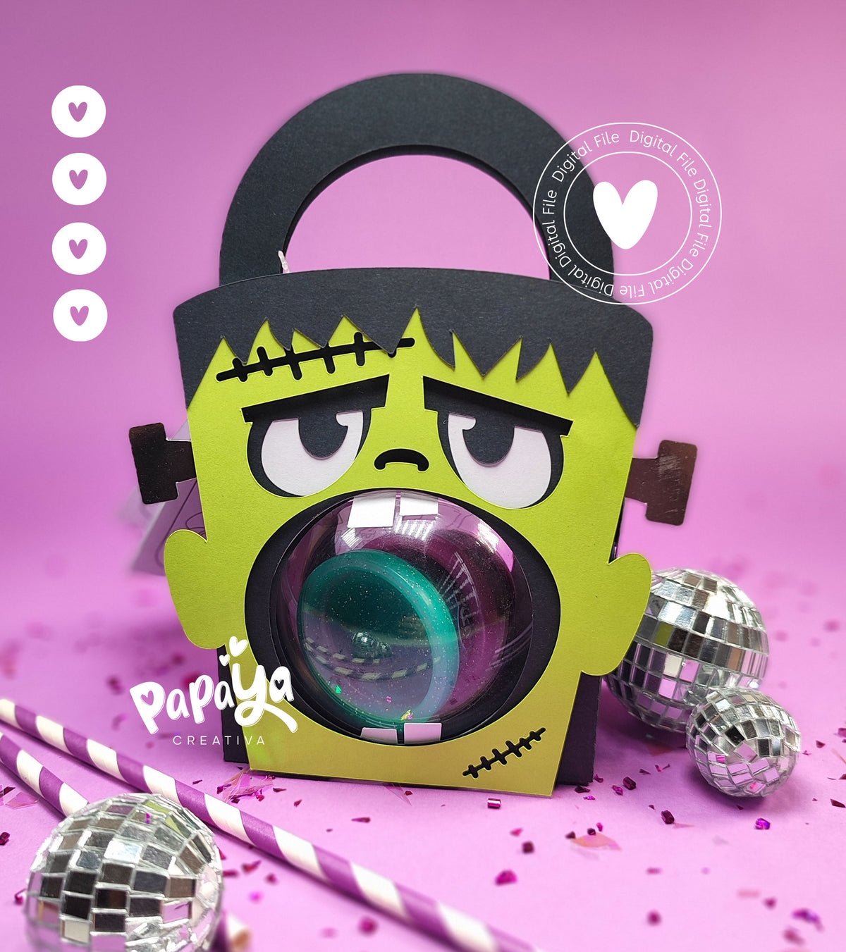 Halloween bag with 5 interchangeable characters (DIGITAL FILE) svg/studio