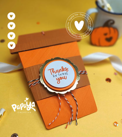 Coffee Gift Card Holder  (DIGITAL FILE) (svg/studio)