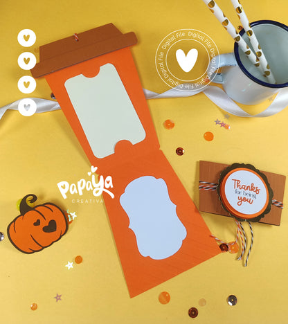 Coffee Gift Card Holder  (DIGITAL FILE) (svg/studio)