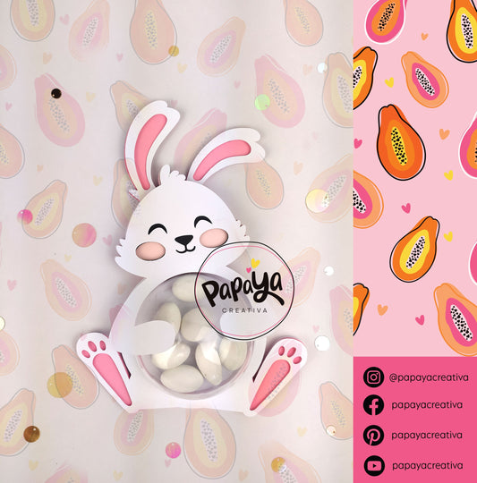 Cut File Set Bunnies (Easter Candy Holder) Dome size 8cm