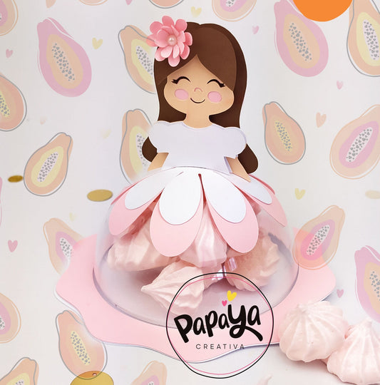 Girl Candy holder/ Dome size 8cm/ open and close system