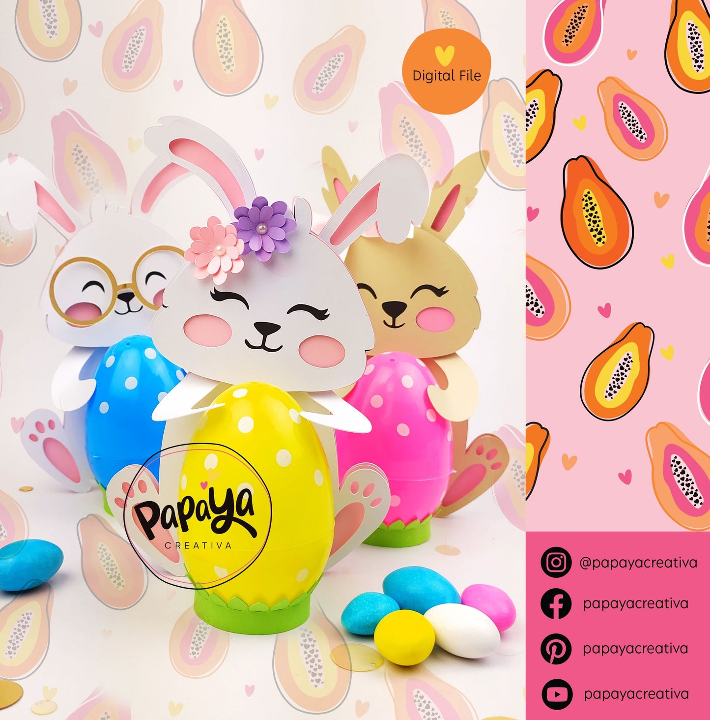 Cut File 3 Bunnies (Easter Party)