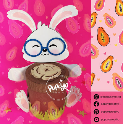 Cut File Rabbit (ONLY THE RABBIT) does not include pringles decoration