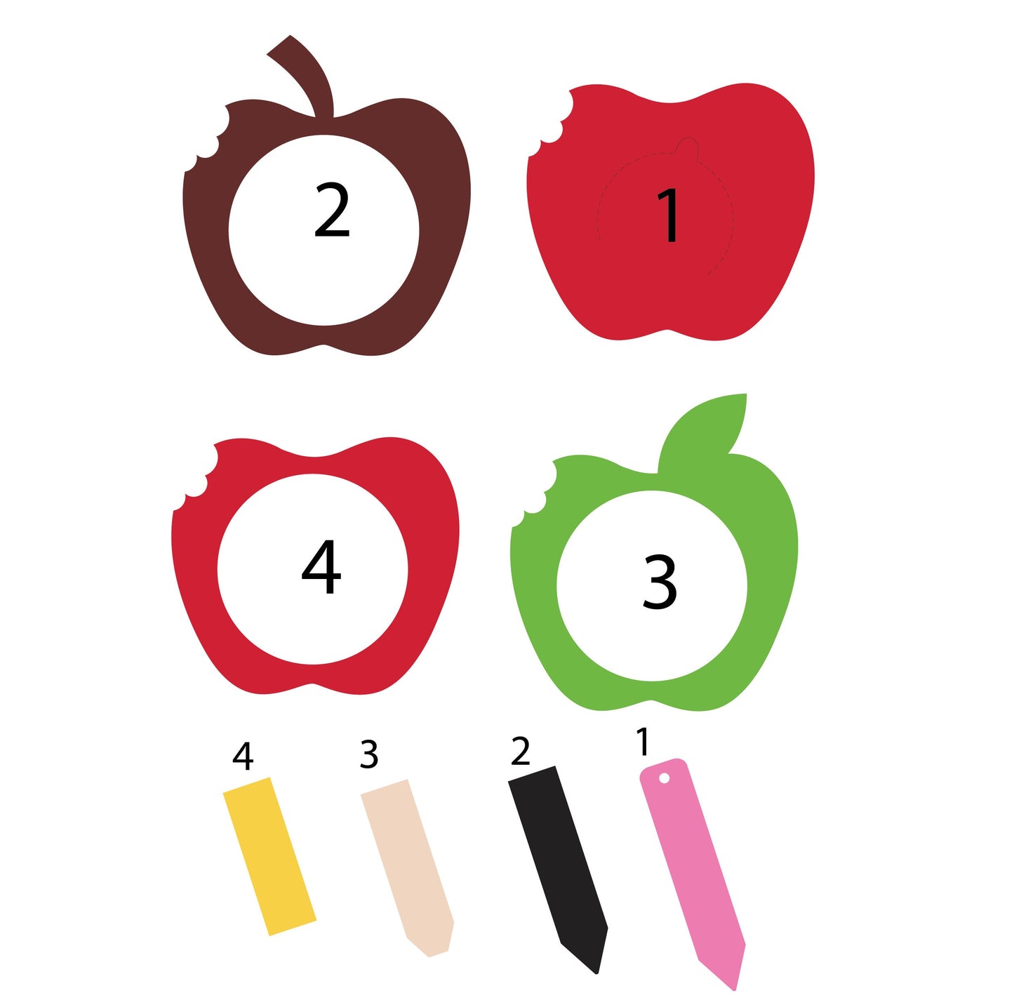 Apple DIGITAL FILE Candy Holder/ Dome size 8cm *dashed lines to open for sweets*