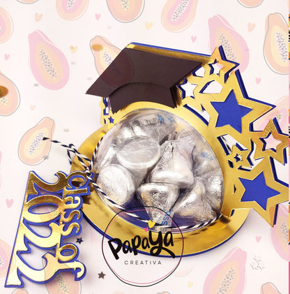 Class of... DIGITAL FILES Candy holder / Graduations/ Dome size 8cm *dashed lines to open for sweets*