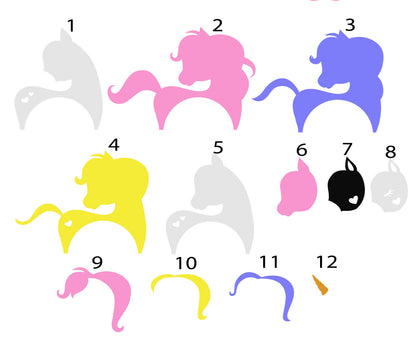 Unicorn DIGITAL FILE Candy Holder / Dome size 8cm / Open and close system
