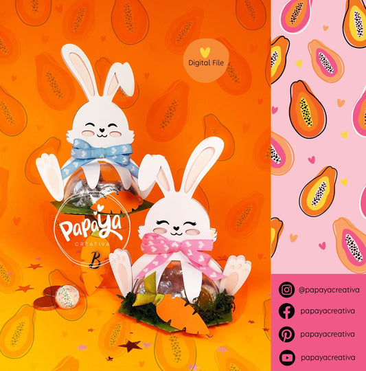 Cut File Easter Bunnies/ Dome size 8cm/Open and Close System