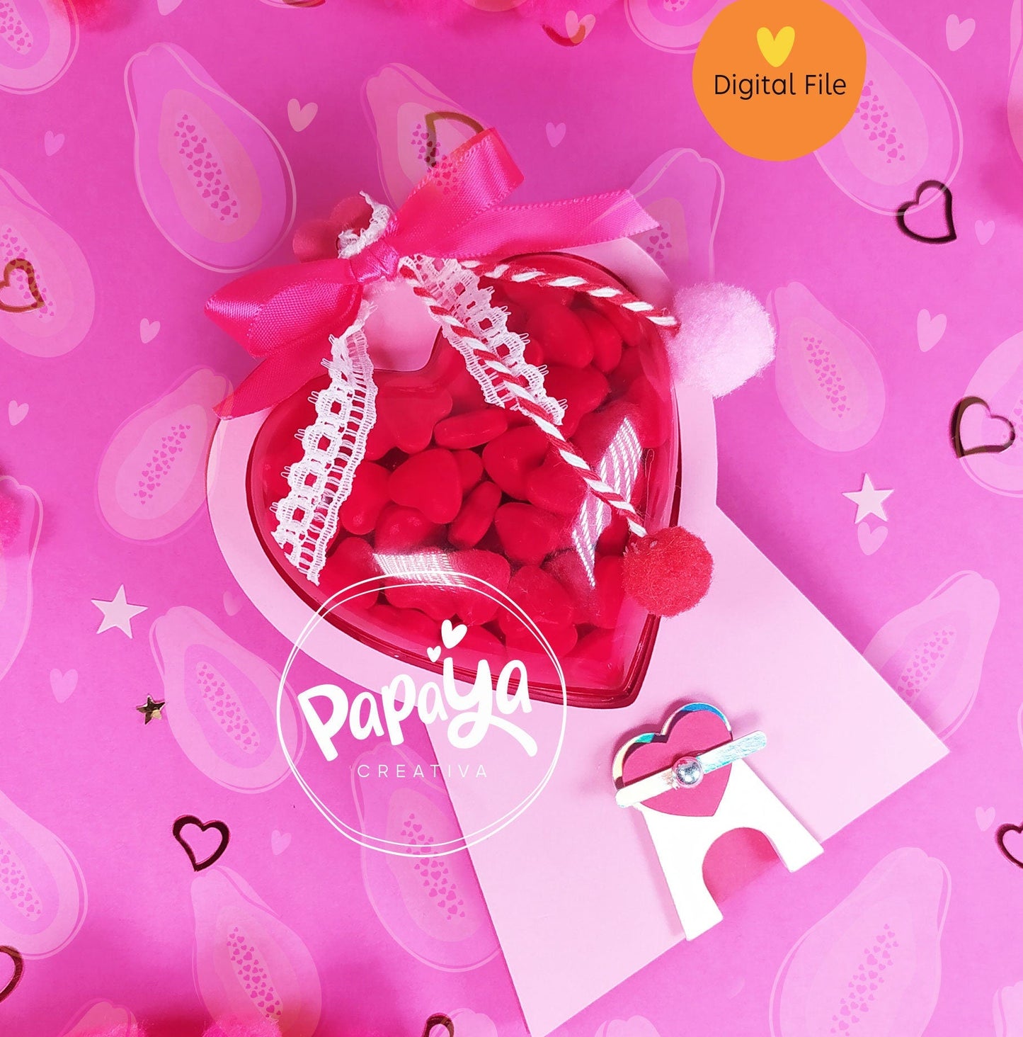 Love Machine DIGITAL FILE Candy Holder / Dome size 8cm/ Open and close system