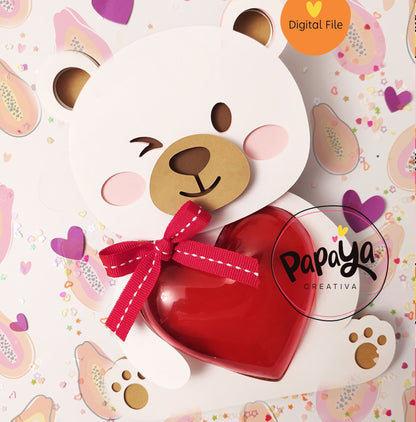 Love Bear Candy Holder/ Heart size 8cm