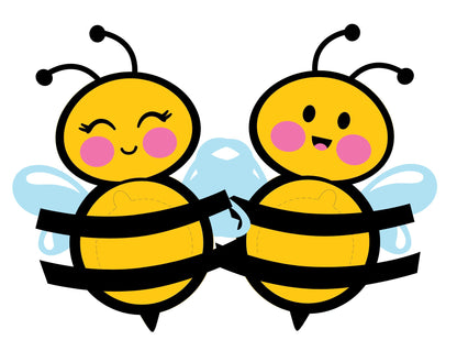 Adorable Bee Set DIGITAL FILES Candy holder/ Dome size 8cm *dashed lines to open for sweets*