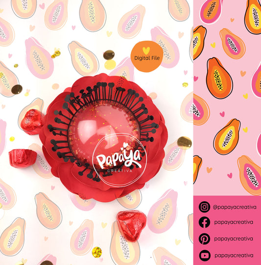 Cut File Flowers Candy Holder / Dome size 8cm