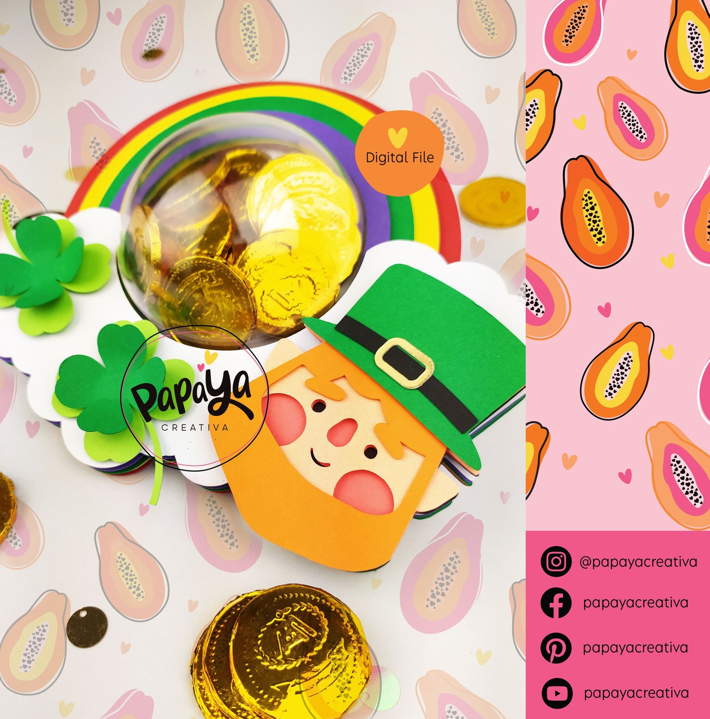 Cut File St Patrick's Day Candy holder / Dome size 8cm