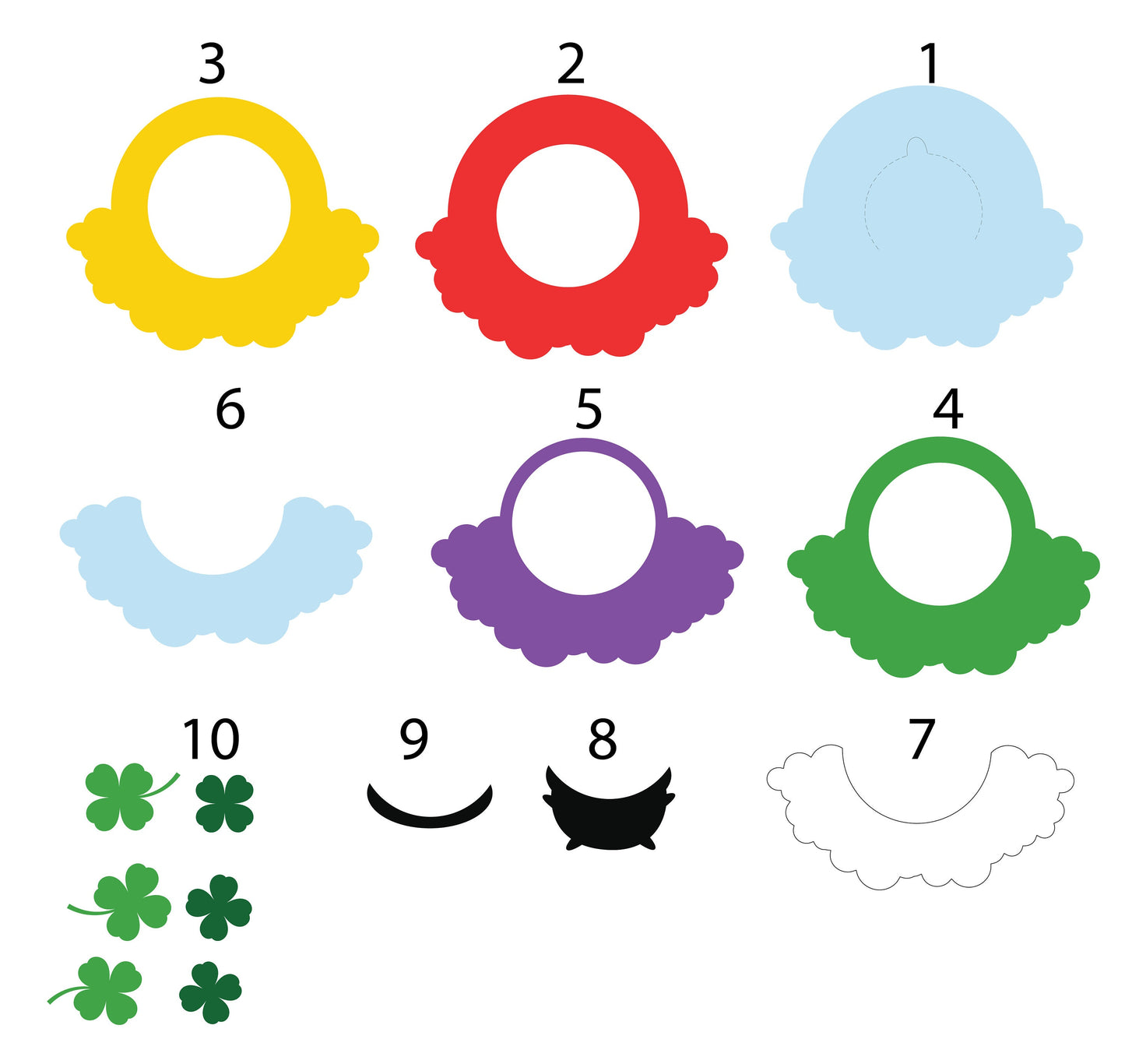 Cut File Good luck! Candy holder /St Patricks / Dome size 8cm