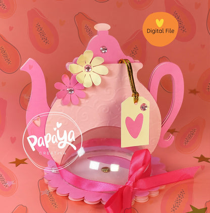Glamor teapot DIGITAL FILE Candy holder / Dome size 8cm/ open and close system