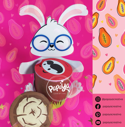 Cut File Rabbit (ONLY THE RABBIT) does not include pringles decoration