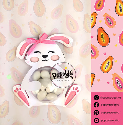 Cut File Set Bunnies (Easter Candy Holder) Dome size 8cm