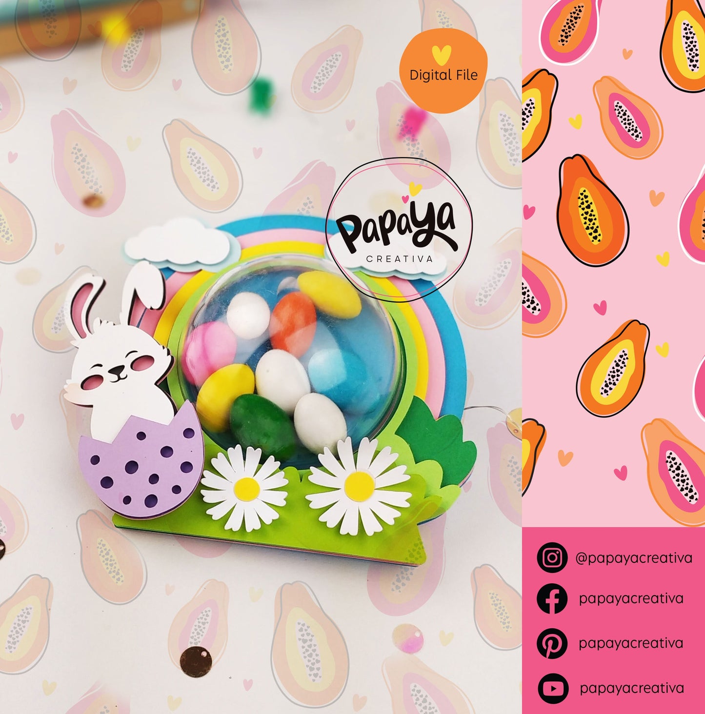 Easter Cute Candy Holder/ Dome size 8cm