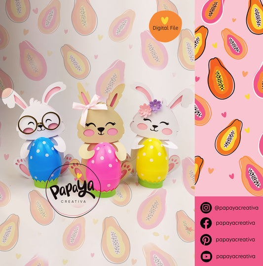 Cut File 3 Bunnies (Easter Party)