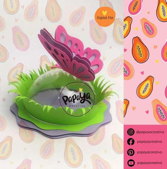 Butterfly Candy Holder DIGITAL FILE / Dome size 8cm *dashed lines to open for sweets*