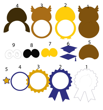 Kids Graduation Set DIGITAL FILE Candy holder / dome size 8cm