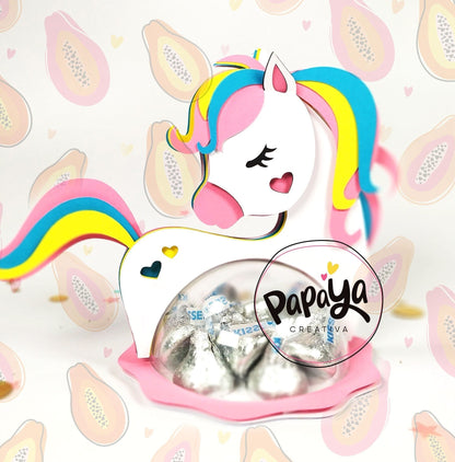 Unicorn DIGITAL FILE Candy Holder / Dome size 8cm / Open and close system