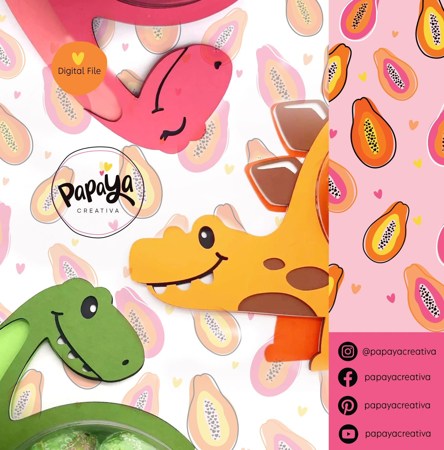 Dinos Set Candy holder / Dome size 8cm